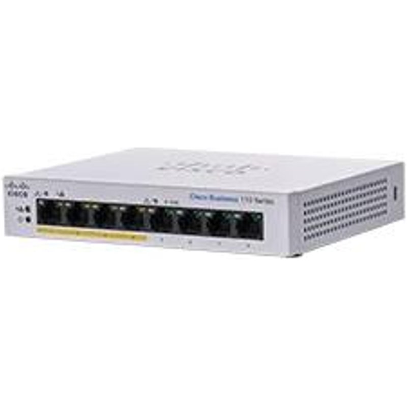 Cisco CBS110-8PP-D Unmanaged L2 Gigabit Ethernet (10/100/1000) Power over Ethernet (PoE) Grey