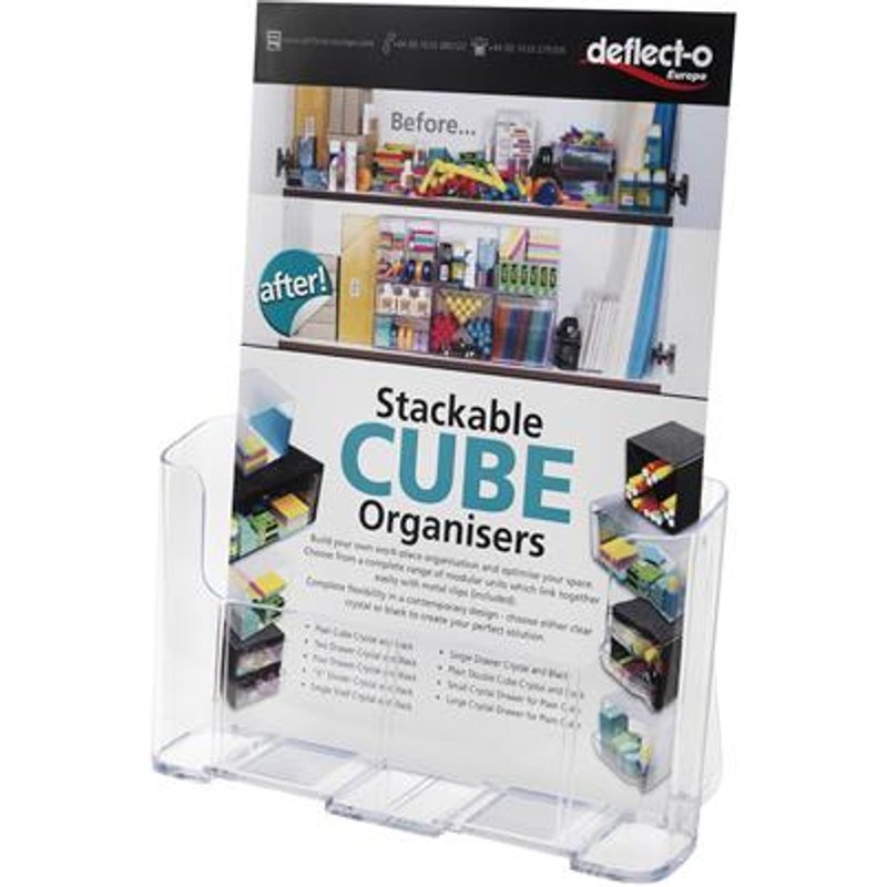 Deflecto 77001 literature rack 1 shelves Transparent