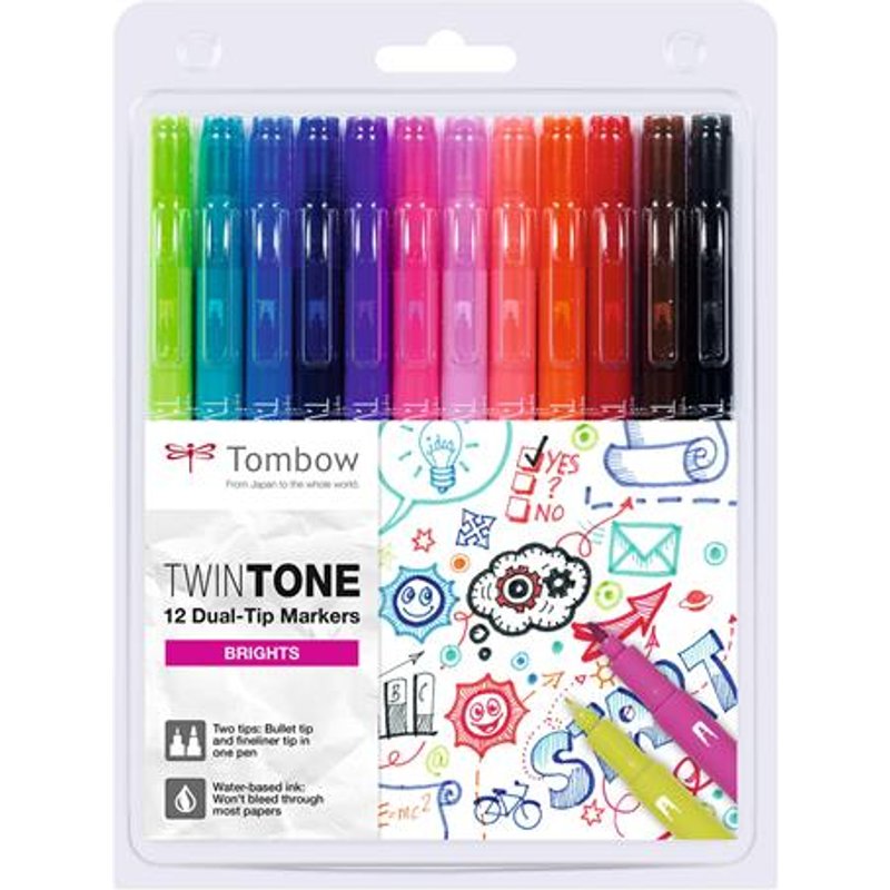 Tombow WS-PK-12P-1 felt pen Multi Multicolour 12 pc(s)