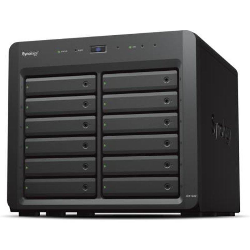 Synology DX1222 storage drive enclosure HDD/SSD enclosure Black 2.5/3.5"