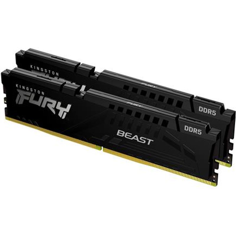 Kingston Technology FURY Beast 64GB 5200MT/s DDR5 CL40 DIMM (Kit of 2) Black