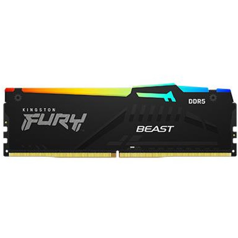 Kingston Technology FURY Beast 8GB 6000MT/s DDR5 CL36 DIMM RGB EXPO. Component for: PC Internal memory: 8 GB Memory layout (modules x size): 1 x 8 GB Internal memory type: DDR5 Memory form factor: 288-pin DIMM CAS latency: 36
