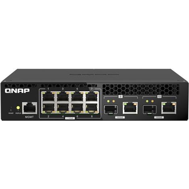 QNAP QSW-M2108R-2C network switch Managed L2 2.5G Ethernet (100/1000/2500) Power over Ethernet (PoE) Black