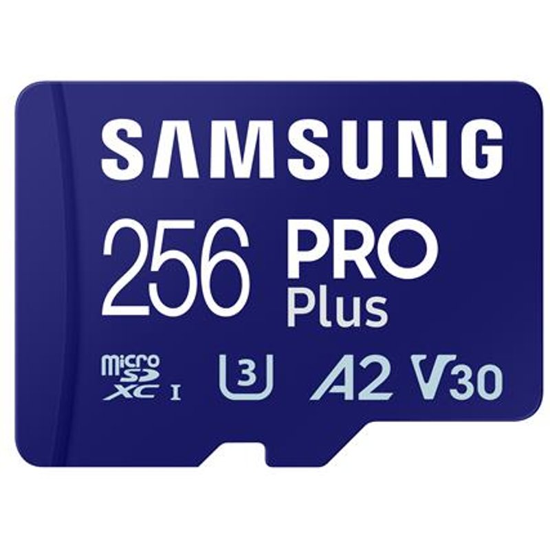 Samsung PRO Plus 256GB MicroSD Card + SD Adapter for Mobile Gaming on Smartphones, Tablets and Handheld Consoles, UHS-I U3, Full HD & 4K UHD,