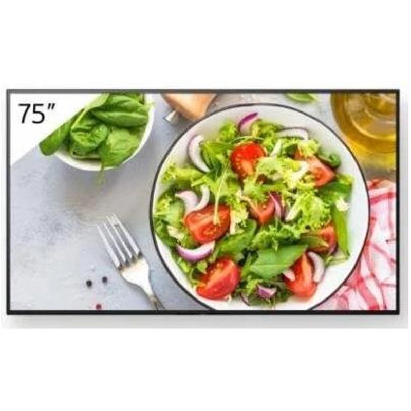 Sony FW-75BZ35L Signage Display Digital signage flat panel 190.5 cm (75") LCD Wi-Fi 550 cd/m 4K Ultra HD Black Android 24/7