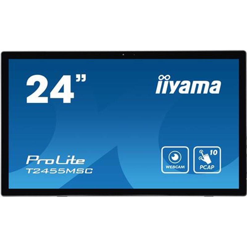 iiyama T2455MSC-B1 computer monitor 61 cm (24") 1920 x 1080 pixels Full HD LED Touchscreen Black