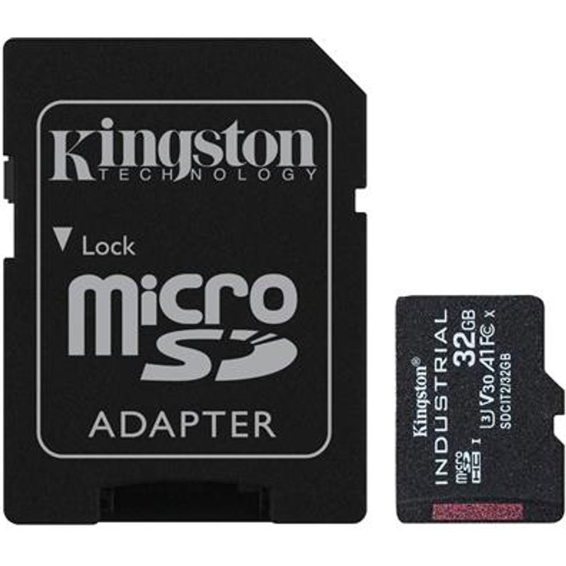 Kingston Technology 32GB microSDHC Industrial C10 A1 pSLC Card + SD Adapter