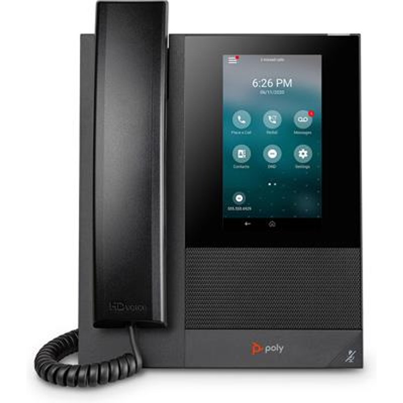HP Poly CCX 400 IP Phone Corded Desktop Wall Mountable VoIP 2x Network RJ-45 PoE Ports Model 849A1AA#AC3