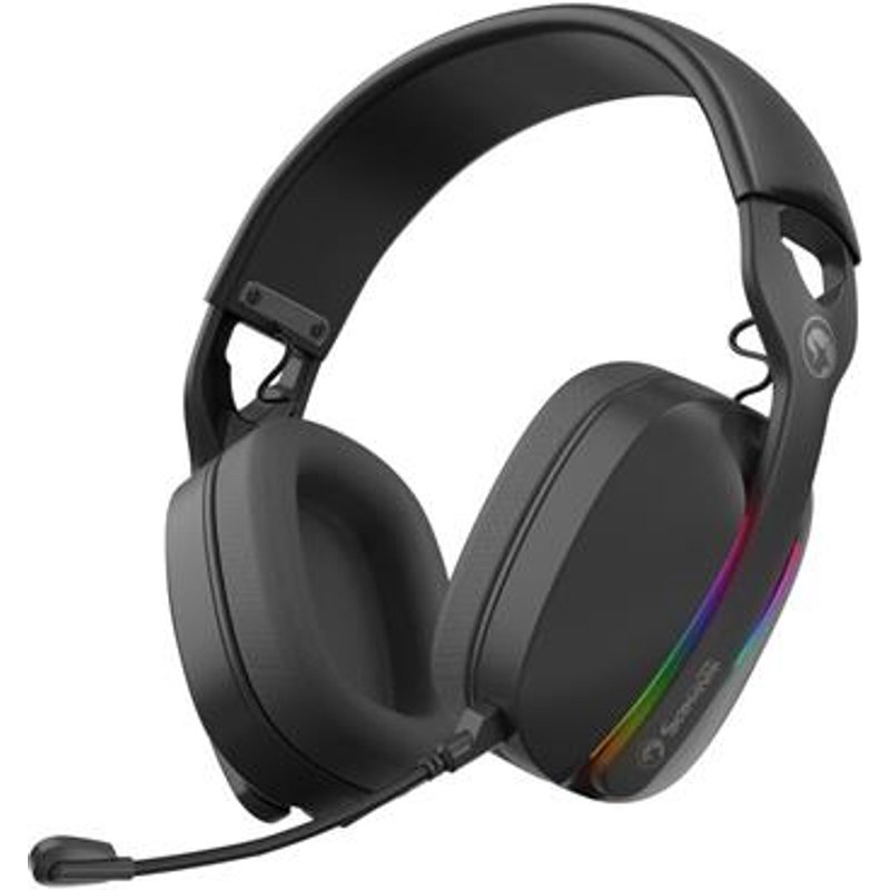 Marvo Scorpion HG9086W Gaming Headphones Tri-Mode Connection 2.4GHz Wireless BT 5.3 or Wired Sterio Sound RGB - PC Android MAC OS iOS PS4 PS5 and Switch Compatible 40mm Audio Drivers Omnidirectional Mic Wired & Wireless Head-band Black