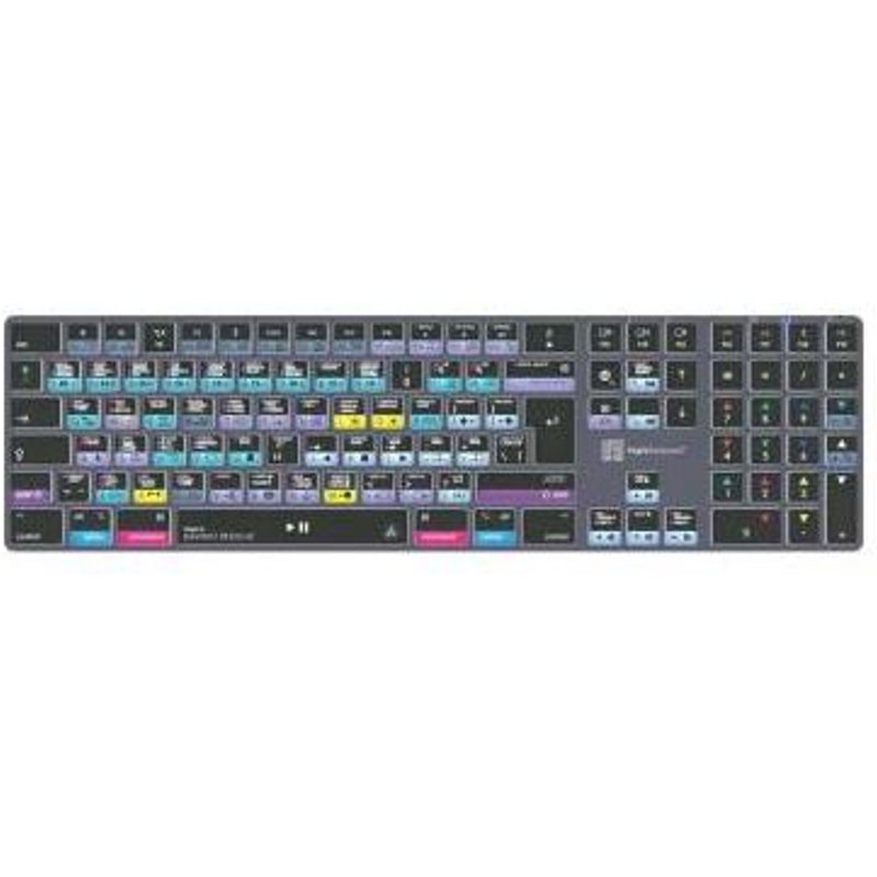 Logickeyboard LKB-RESB-TM-UK Full-size (100%) Wired & Wireless Bluetooth QWERTY Grey Titanium
