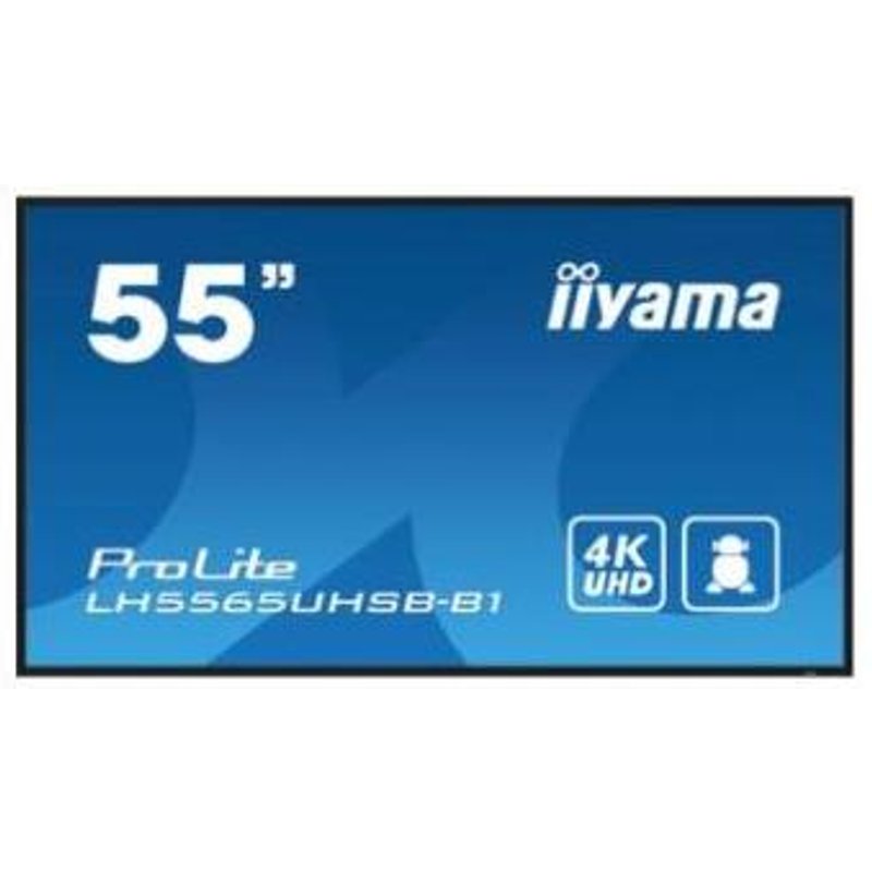 iiyama LH5565UHSB-B1 Signage Display Kiosk design 138.7 cm (54.6") LED Wi-Fi 800 cd/m 4K Ultra HD Black Built-in processor Android 11 24/7