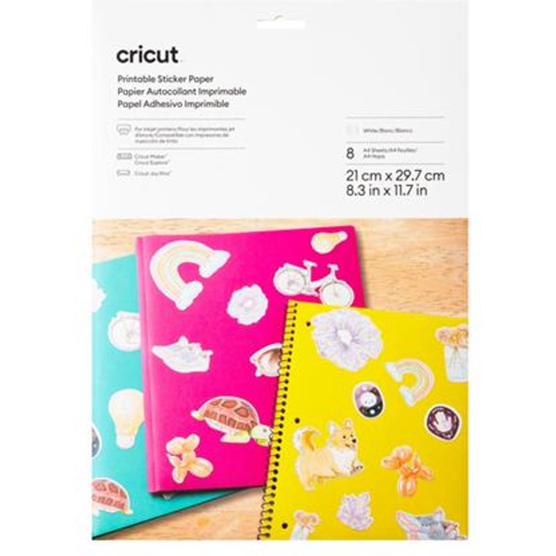 Cricut Printable Sticker Heat transfer vinyl sheet Smooth heat transfer vinyl White Monochromatic Cricut Maker Cricut Explore Machines Cricut Joy Xtra 306 mm