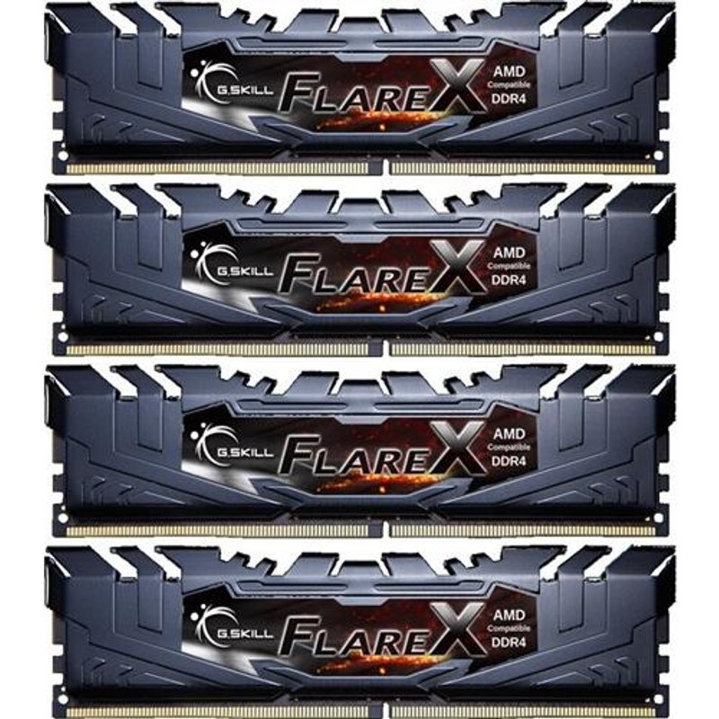 G.Skill Flare X F4-2400C16Q-64GFX memory module 64 GB 4 x 16 GB DDR4 288-pin DIMM