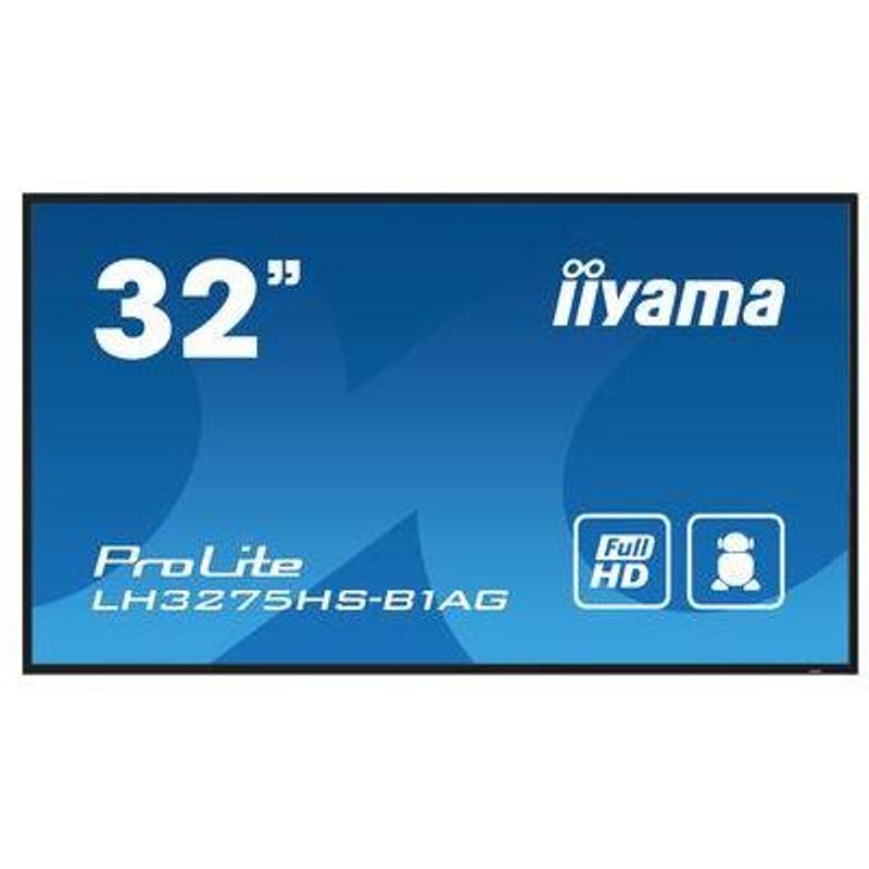 iiyama LH3275HS-B1AG Signage Display Digital signage flat panel 80 cm (31.5") LCD Wi-Fi 500 cd/m Full HD Black Built-in processor Android 11 24/7