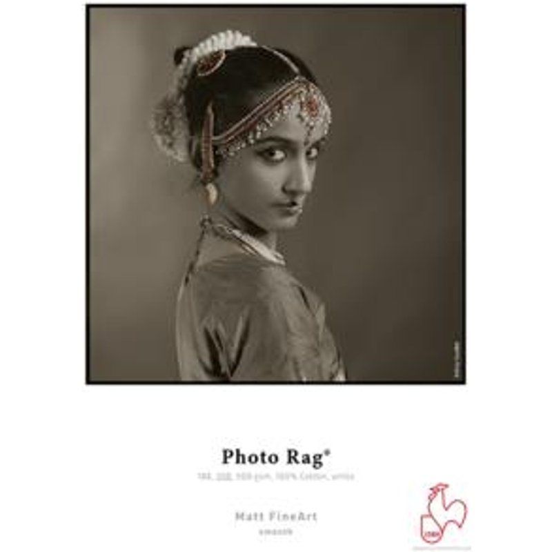 Hahnemhle Photo Rag. Finish type: Matte Media weight: 308 g/m Print technology: Inkjet. Doesn't contain: Chlorine PVC