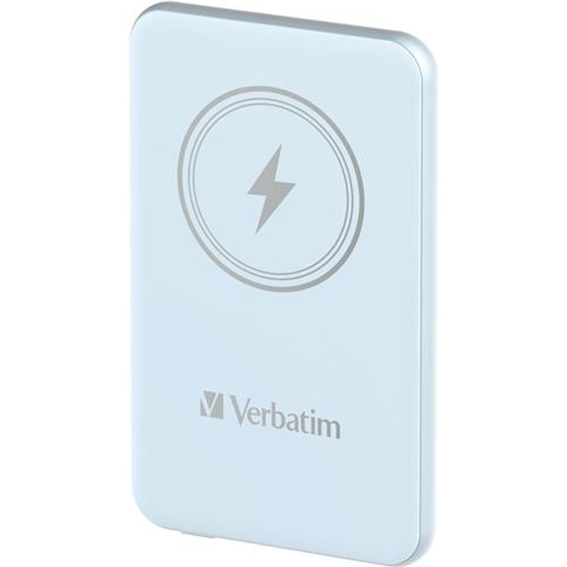 Verbatim Charge 'n' Go Magnetic Wireless Power Bank 5000mAh Blue