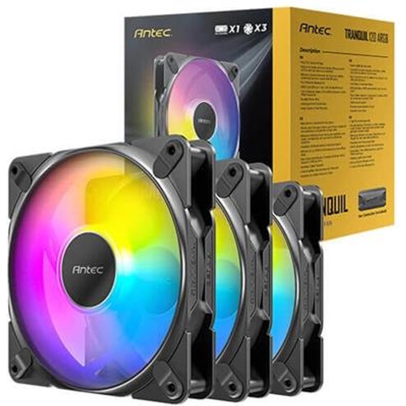 Antec TQ 12025 ARGB_3PK Computer case Fan 12 cm Black 3 pc(s)