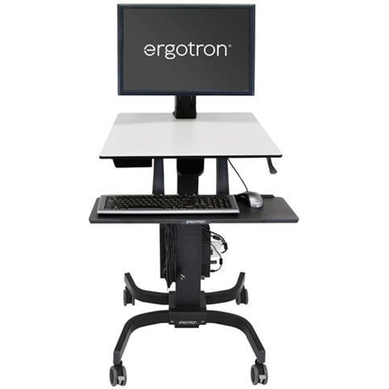 Ergotron WorkFit-C, Single HD Sit-Stand Workstation Black, Grey Multimedia cart
