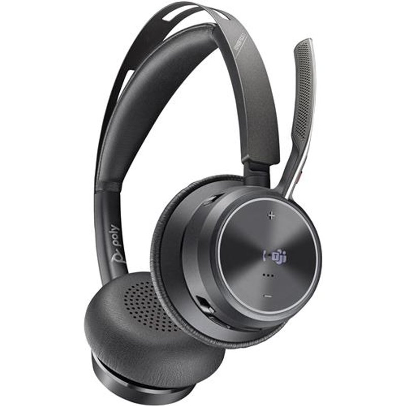 HP Poly Voyager Focus 2 Microsoft Teams Certified USB-C-C Headset +USB-C/A Adapter Wireless Office/Call center 175 g Headset Black