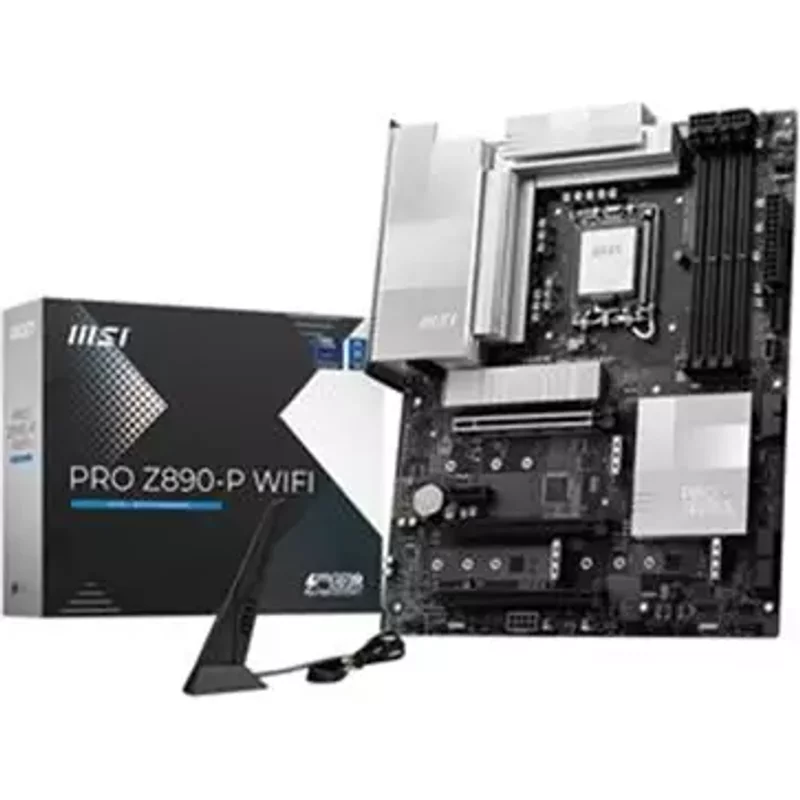 MSI PRO Z890-P WIFI Motherboard, ATX - Supports Intel Core Ultra Processors (Series 2), LGA 1851 - 55A DrMOS, DDR5 Memory Boost (9200+ MT/s OC),