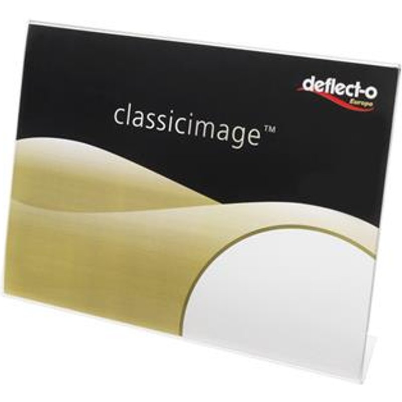 Deflecto A3 Landscape Slanted Literature Display Sign Holder Crystal Clear - 47611