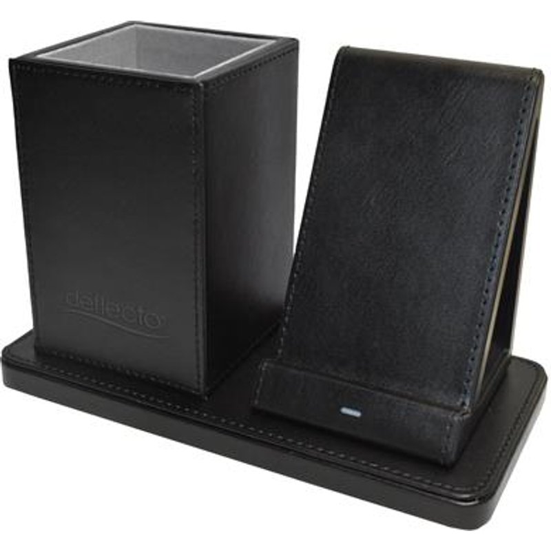 Deflecto Wireless Charging Desk Organiser/Pen Holder Black - WC103DEBLK