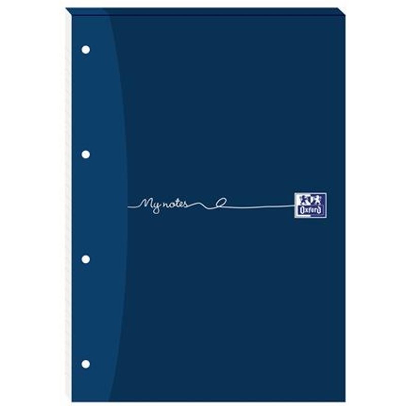 Oxford My Notes A4 Refill Pad Ruled 160 Pages Dark Blue (Pack 5) - 100080212