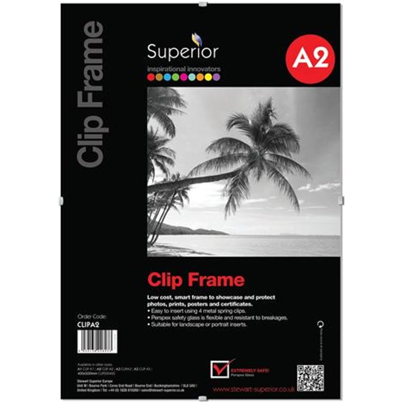 Seco A2 Perspex Safety Glass Clip Frame - CLIPA2