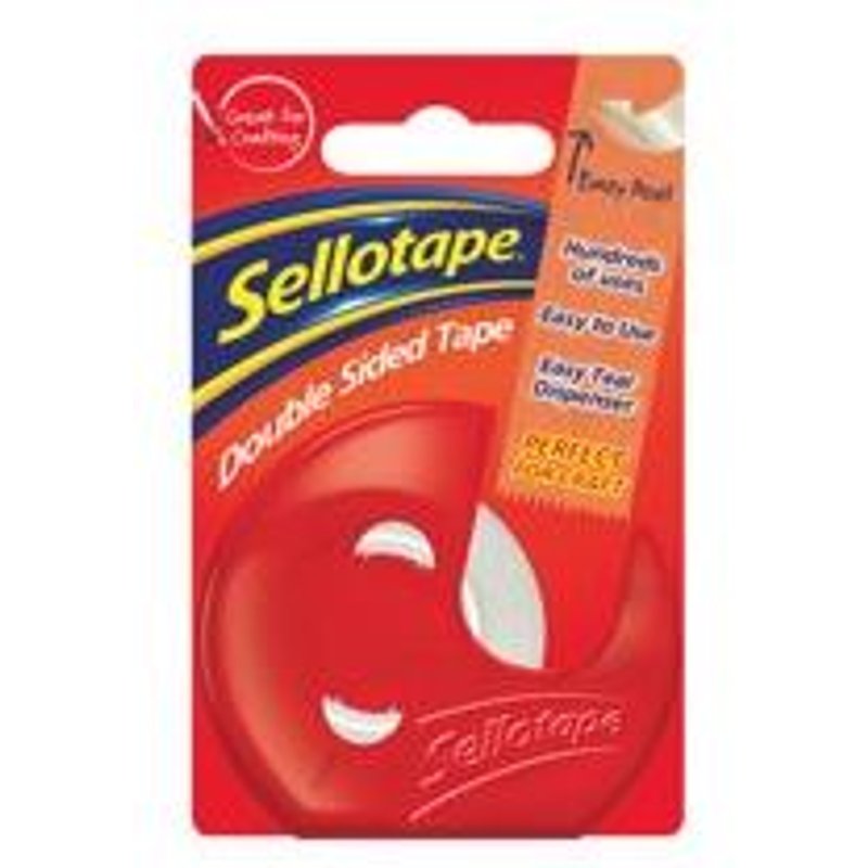 Sellotape Double Sided Tape and Dispenser 15mm x 5m (Pack 6) - 1766008