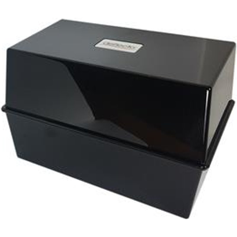 Deflecto Essentials Card Index Box 8X5 Inches / 203X127mm Black - Cp012ytblk