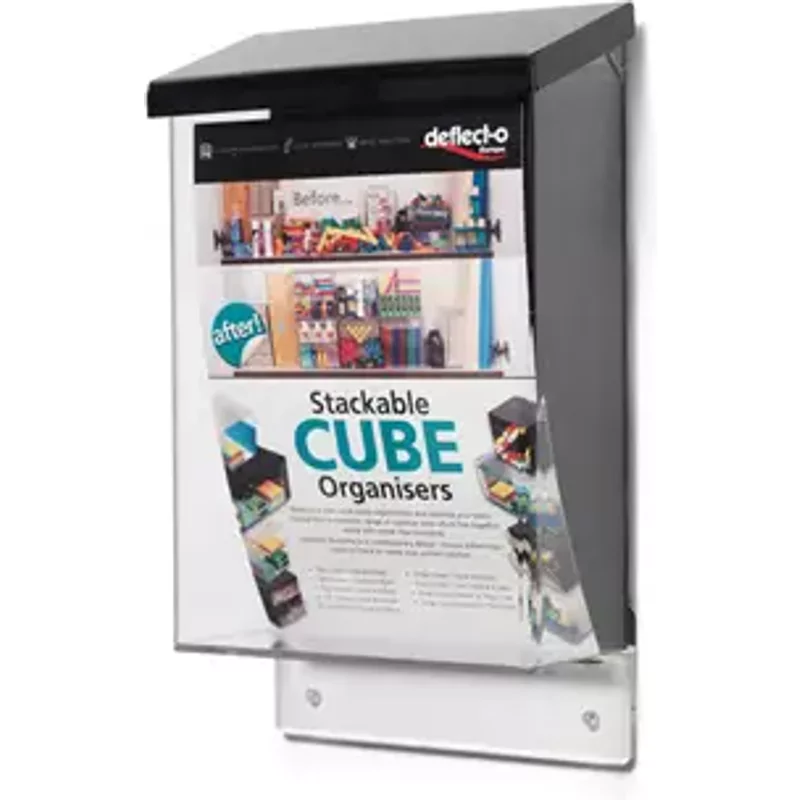Deflecto A5 Weatherproof Outdoor Literature/Post Box 175 x 285 x 74mm Crystal - 790711