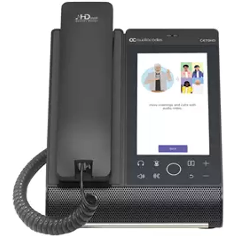 AudioCodes Teams C470HD Total Touch IP-Phone PoE GbE with integrated BT and Dual Band Wi-Fi IP Phone Black Wired handset Desk Android TFT