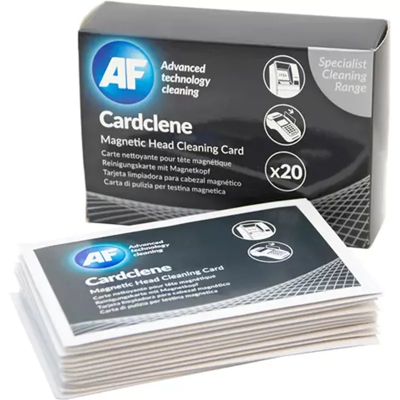 AF Cardclene Impregnated Card Reader Cleaning Cards (Pack 20) 30005361.0001EA