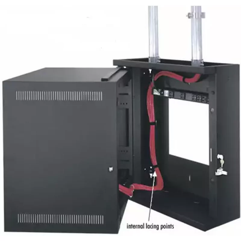 Middle Atlantic EWR Series Pivoting Wall Rack - EWR-16-17. Type: Wall mounted rack Rack capacity: 16U Maximum weight capacity: 68 kg. Weight: 33.6 kg. Product colour: Black