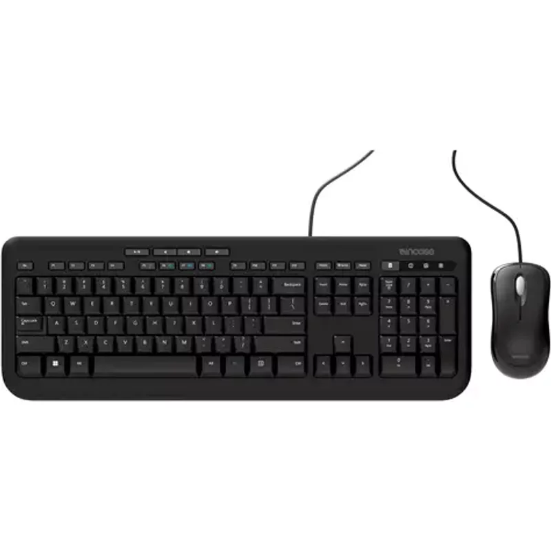 Incase Designed by Microsoft Wired Desktop 600 keyboard Mouse included Universal USB QWERTY UK English Black