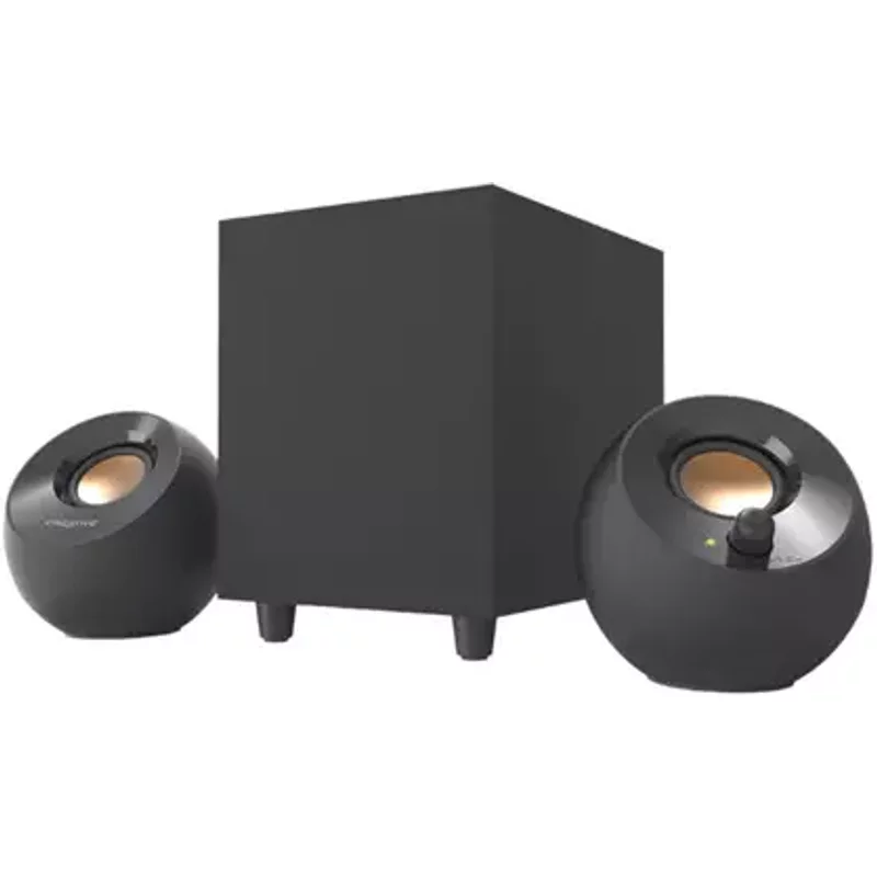 Creative Labs Pebble X Plus 2.1 USB-C Desktop Speakers with Subwoofer, Bluetooth 5.3, RGB Lighting, 30W RMS Peak Power, Clear Dialogue & Deep Bass