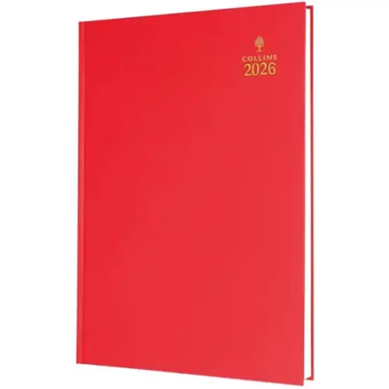 Collins 35 Desk Diary A5 Week to View 2026 Red 35.15-26 - 823311