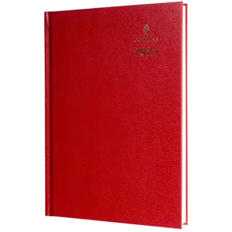Collins 44 Desk Diary A4 Day to Page 2026 Red 44.15-26 - 822174