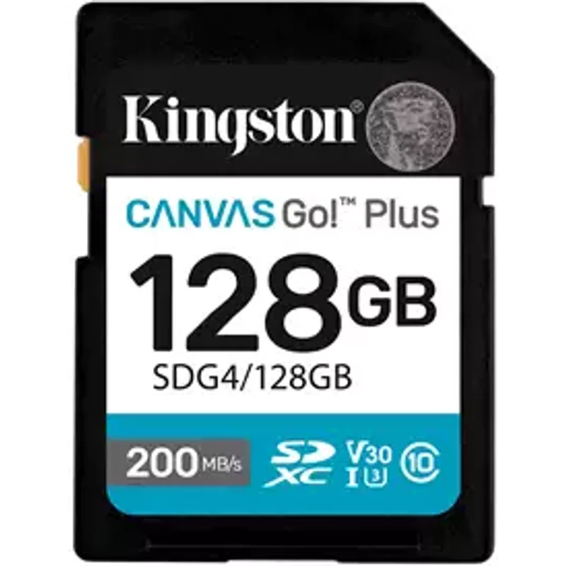 Kingston Technology Canvas Go! Plus 128GB SDXC Canvas Go Plus Gen4 200MB/s C10 UHS-I U3 V30