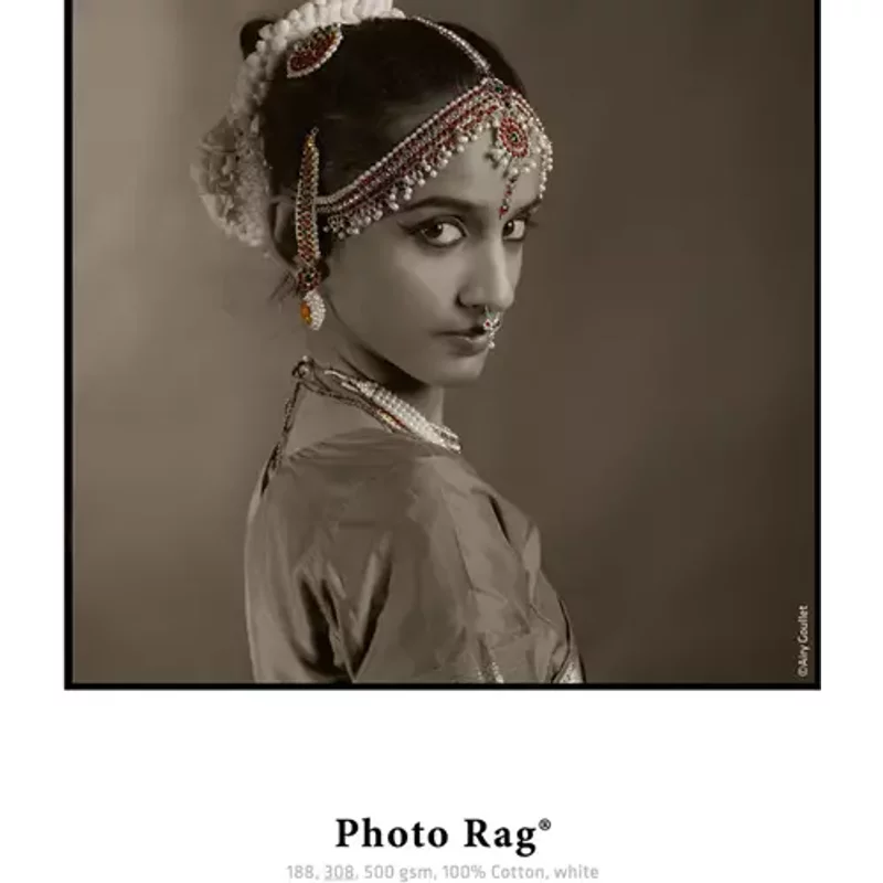 Hahnemhle Photo Rag 308 gsm. Finish type: Matt Media weight: 308 g/m Product colour: White. Doesn't contain: Acid Lignin. Roll width: 43.2 cm Roll length: 12 m. Quantity per pack: 1 pc(s)