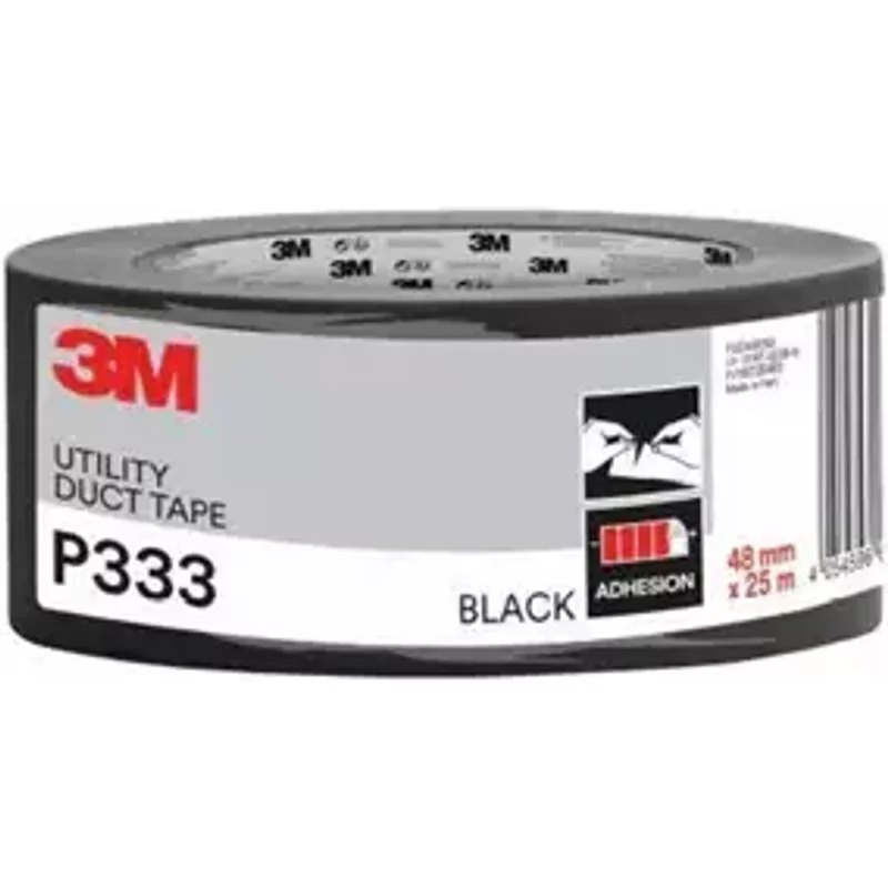 Scotch P333 Utility Multi-use Duct Tape Black 48mm x 25m (Roll) - 7100192815