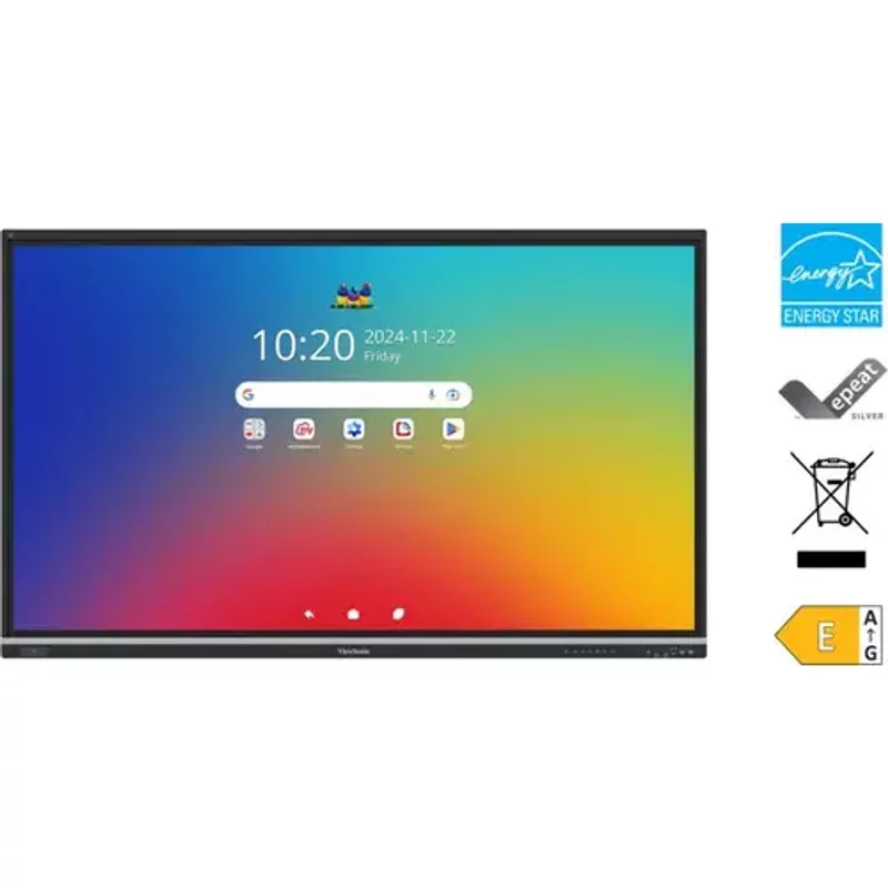 Viewsonic IFP7551 Display interactive whiteboard 190.5 cm (75") 3840 x 2160 pixels Touchscreen Black