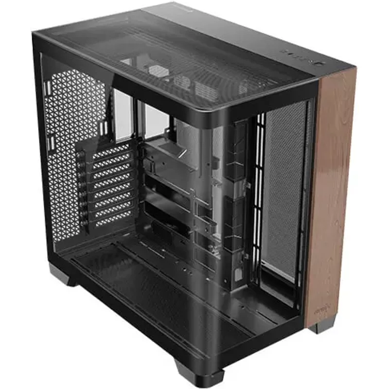 Antec C8 Curve Wood Full Tower Black. Transparent. Wood