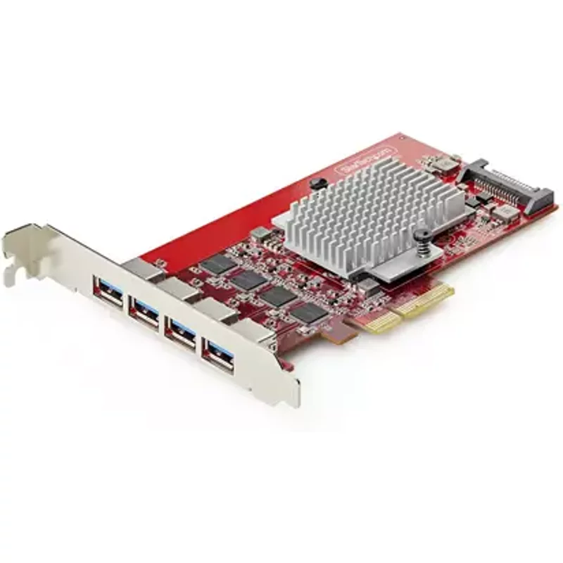 StarTech.com 4-Port USB-A PCIe Card USB 3.2 10Gbps PCI Express 3.0 Expansion Card 4x Independent USB Controllers Windows/Linux/macOS TAA-Compliant