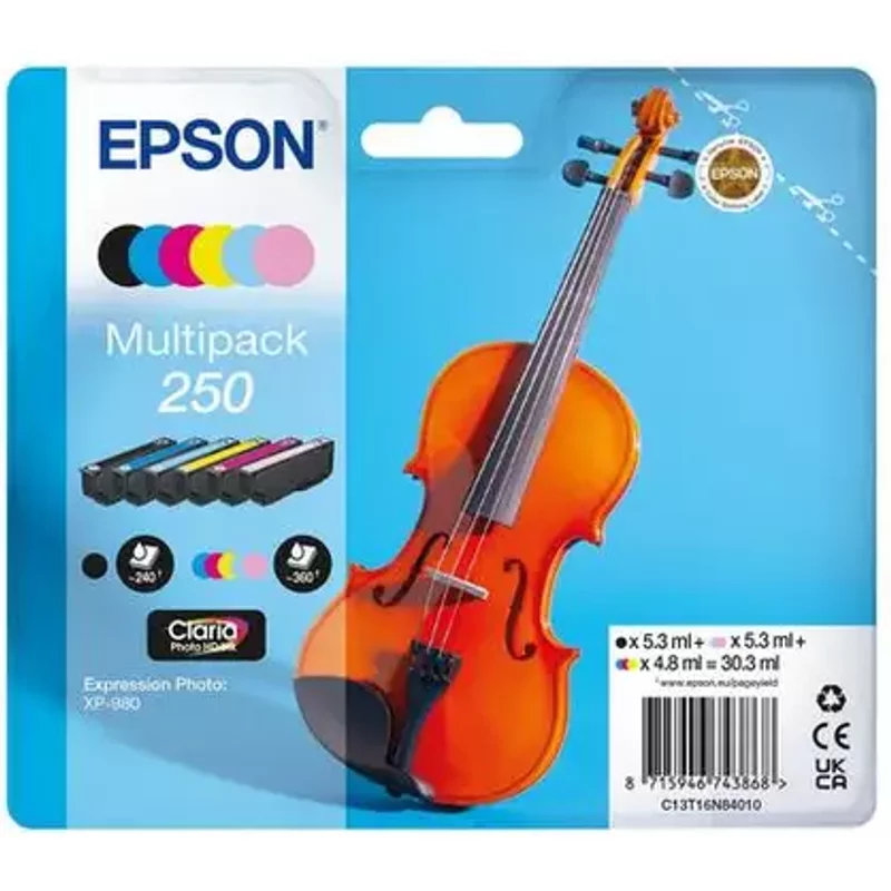 Epson Multipack 6-colours 250 Violin Claria Photo HD Ink