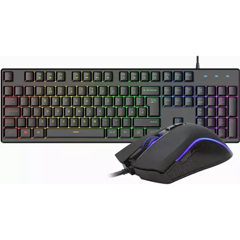 VIDA REBEL 2IN1 BLACK USB DESK KIT keyboard Mouse included Gaming QWERTY UK English