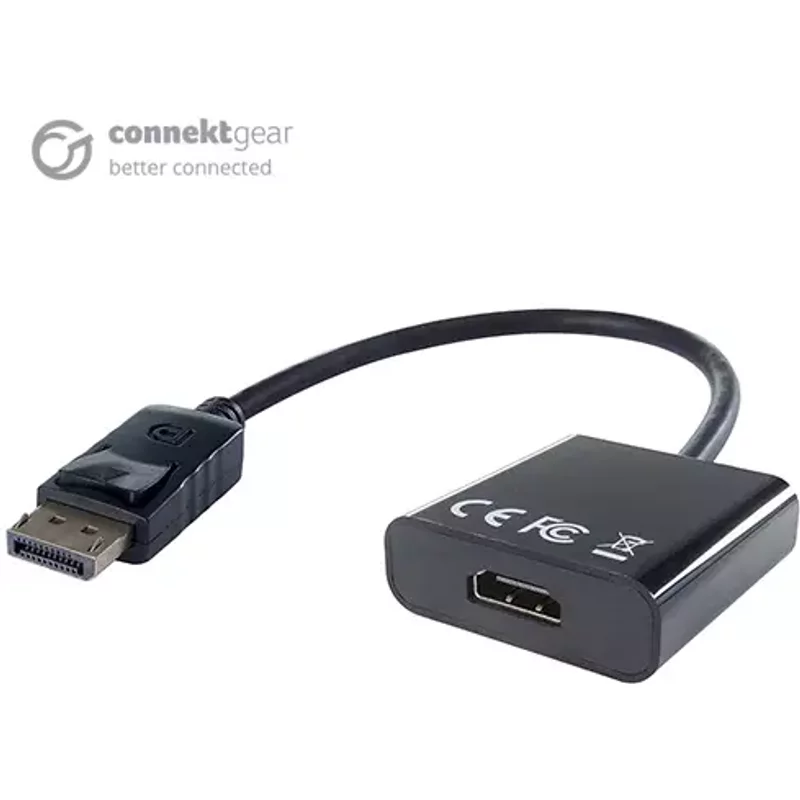 connektgear DisplayPort to HDMI Active Adapter - Male to Female (DP Source)