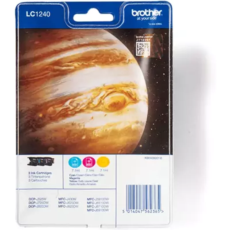Brother Ink Cartridge Pack: Cyan / Magenta / Yellow. Colour ink type: Pigment-based ink Cartridge capacity: Standard Yield Supply type: Multi pack Colour ink page yield: 600 pages Printing colours: Cyan Magenta Yellow