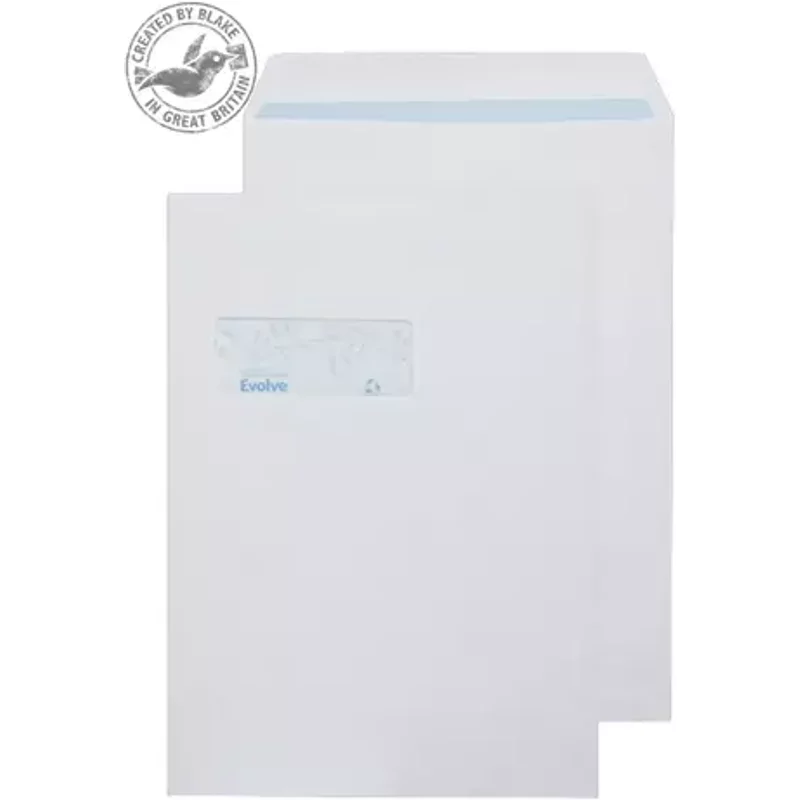 Blake Pocket Self Seal Window White C4 324229mm 100gsm (Pack 250)