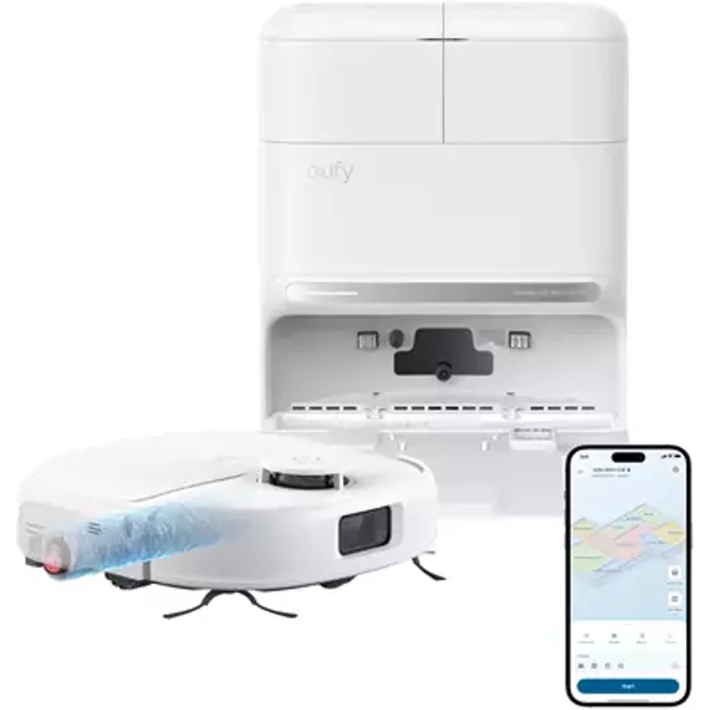 Eufy Omni C28 Robot Vacuum & Mop with All-in-One Station and Extra Dust Bags White